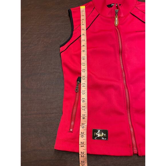 Pikeur Celine Equestrian Pink Soft Shell Vest Full Zip Size 10 Riding Jumper - Picture 6 of 8